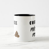 Le café me font la tasse d'art de mot de dunette (Centre)