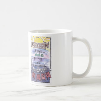 Le café me garde tasse allante