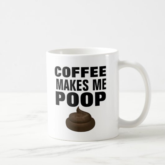 LE CAFÉ ME REND POOP, drôle de Mugs (Droite)