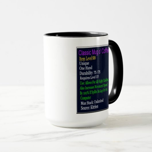 Le café Mug o' de Classic Raider (Devant droit)