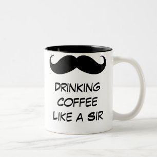 Le café potable aiment monsieur Mustache Mug