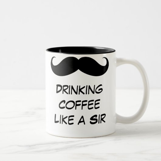 Le café potable aiment monsieur Mustache Mug (Droit)