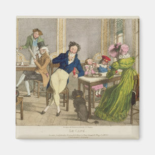 Le Cafe, pub. door Rodwell en Martin, 1820 (kleur) Magneet