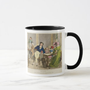 Le Cafe, pub. door Rodwell en Martin, 1820 (kleur) Mok