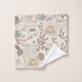 Le café suédois Fika Ensemble de serviettes de bai (Gant de toilette)