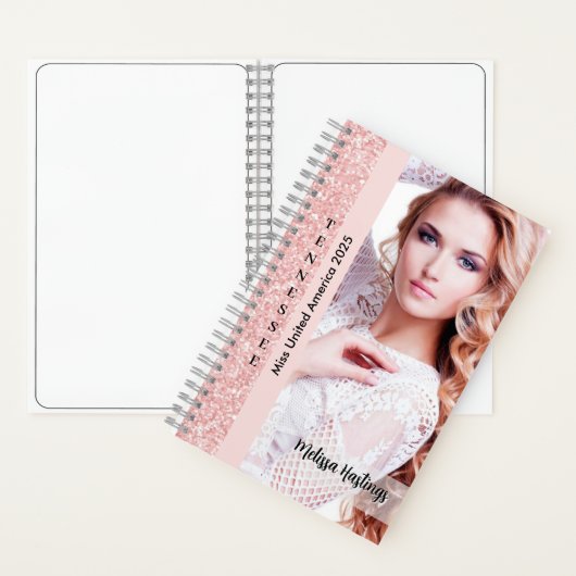 Le cahier de concours parfait | Rose Pink Glitz (À l'intérieur)