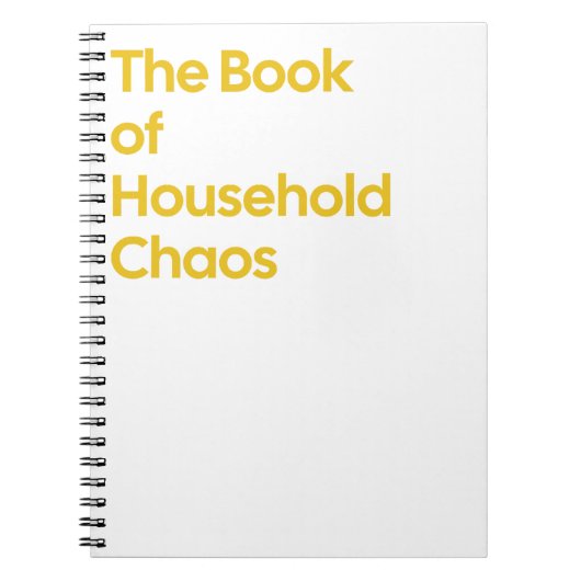 Le cahier de notes du chaos domestique (Devant)