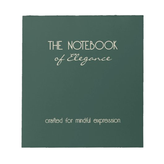 Le Cahier d'Élégance | Bloc-Notes Minimaliste (Devant)