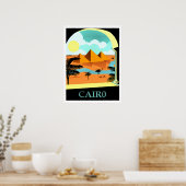 Le Caire, affiche de voyage vintage en Egypte (Cuisine)
