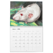 Le calendrier 2012 illustré de portrait de rat (Mar 2026)