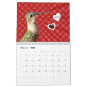 Le calendrier 2017 de colibri - changez l'année (Feb 2026)