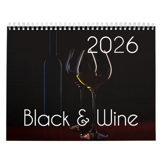 Le Calendrier 2026 de la muraille de vin - Noir & (Protection)