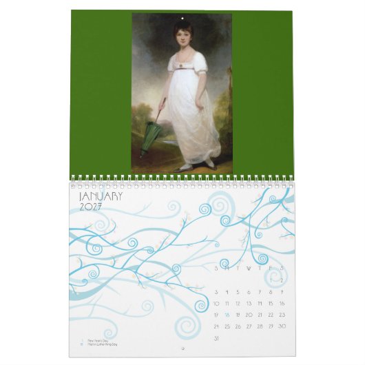 Le calendrier 2 de Jane Austen (Jan 2027)