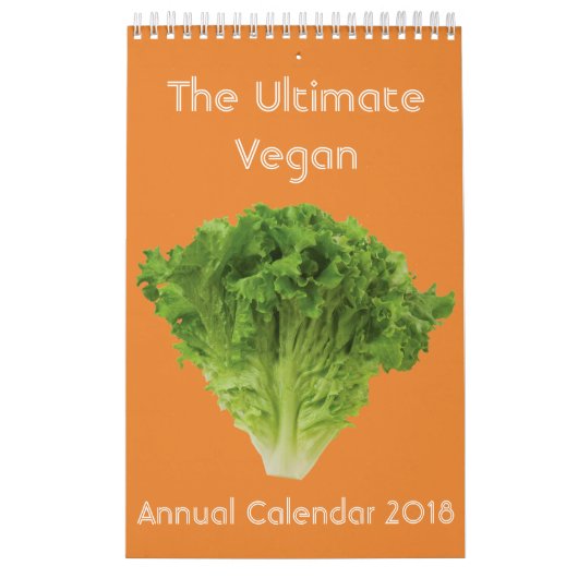 Le calendrier annuel végétalien final 2018 (Protection)