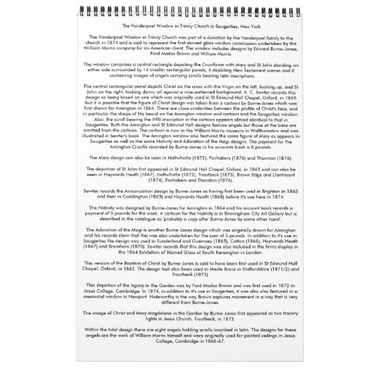 Le calendrier de fenêtre de Vanderpoel (Dos)