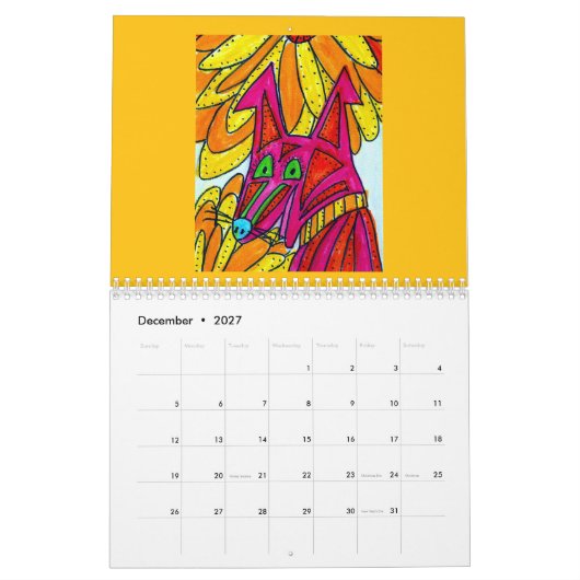 Le Calendrier des Chiens Colorés (Dec 2027)