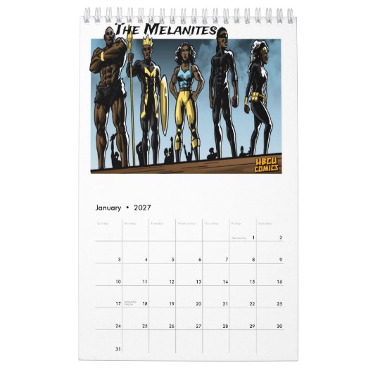 Le calendrier du héros noir (Jan 2027)