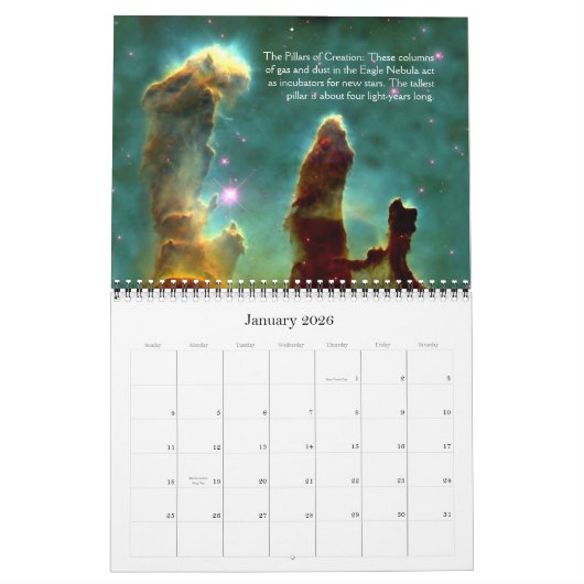 Le calendrier d'univers (Jan 2026)