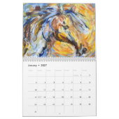 Le calendrier équin expressif d'art de 2019 (Jan 2027)