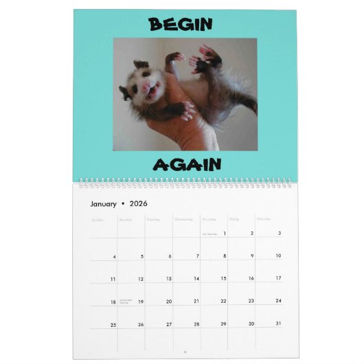 Le calendrier final d'opossum (Jan 2026)