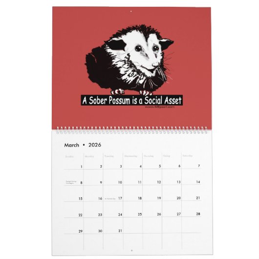 Le calendrier final d'opossum (Mar 2026)