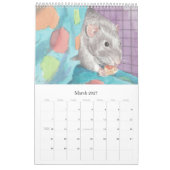 Le calendrier illustré de portrait de rat (Mar 2027)