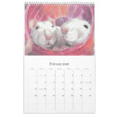 Le calendrier illustré de portrait de rat (Feb 2026)