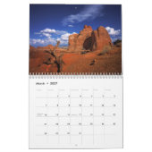 Le calendrier imprimé par coutume rouge de roche (Mar 2027)