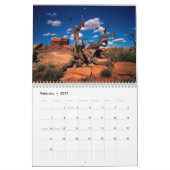 Le calendrier imprimé par coutume rouge de roche (Feb 2027)