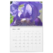 Le CALENDRIER irise des fleurs d'iris de (Mar 2027)