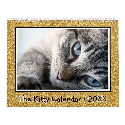 Le calendrier Kitty Gold Glitter (Protection)