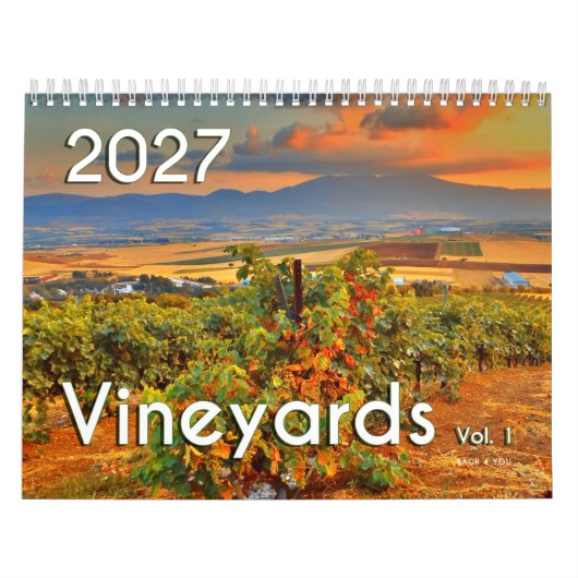 Le calendrier mural du vin 2027 - Vignobles, Vol. (Protection)