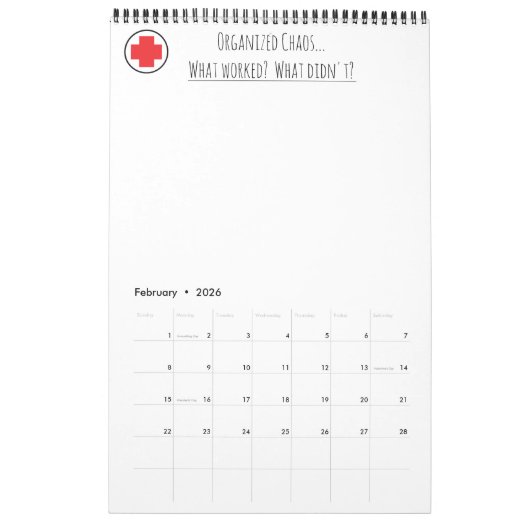 Le calendrier parfait des infirmières de l'école ! (Feb 2026)