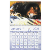 Le câlin branche le calendrier sur table d'écoute (Jan 2026)