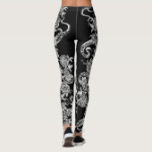 Le calmar et les Leggings noirs et blancs Roses (Dos)
