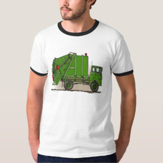 Le camion à ordures vert équipe le T-shirt