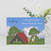 Le camping dans la forêt Invitation (Debout devant)