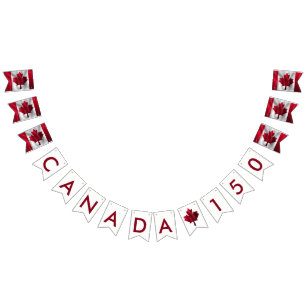 Le Canada 150 drapeaux canadiens