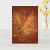 Le Canada carde des cartes de voeux de feuille (Fleur jaune)