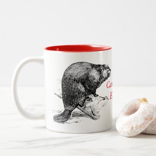 Le Canada, Hein ? Beaver Café tasse de thé tasse (Avec donut)
