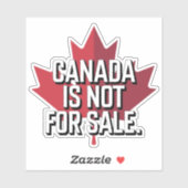 Le Canada n'est pas à vendre Sticker (Feuille)