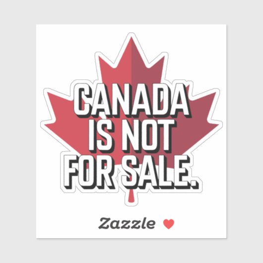 Le Canada n'est pas à vendre Sticker (Feuille)