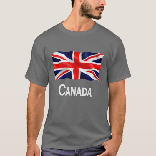 Le Canada Union Jack - T-shirt foncé de base (Devant)