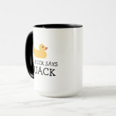 Le Canard Dit Quack Bain Jaune Canard Café Mug (Devant gauche)