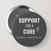 le cancer. l'appui à une guérison. Badge (Devant & derrière)