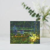 Le canoë dans la carte postale Adirondacks (Debout devant)