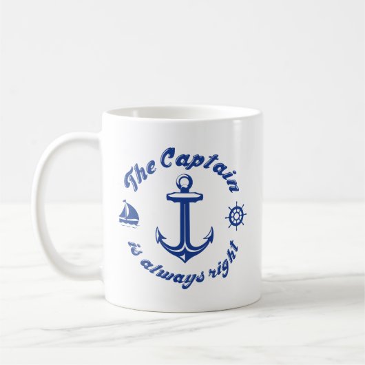 Le Capitaine A Toujours Raison De Café Mug (Gauche)