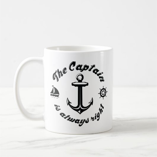 Le Capitaine A Toujours Raison De Café Mug (Gauche)