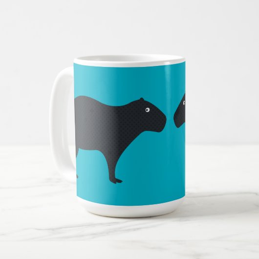 Le Capybara observe la tasse (Devant gauche)