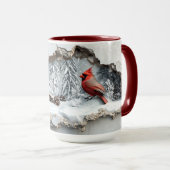 Le cardinal de Noël Mug (Devant droit)